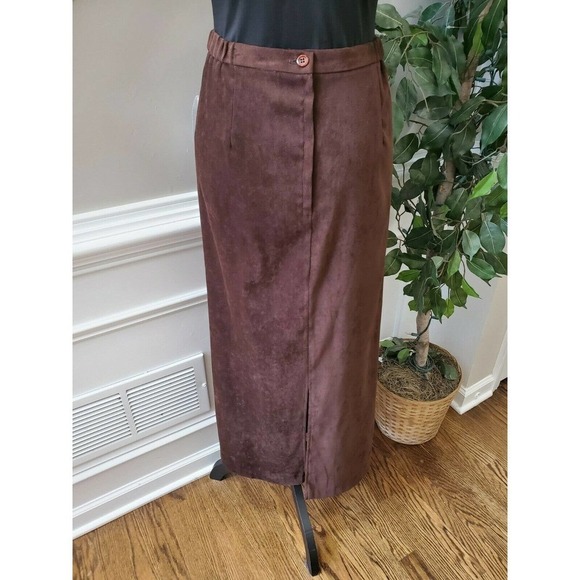 First Option Too Women Brown Polyester Long Sleeve 2 Piece Suit 18W - Picture 11 of 15